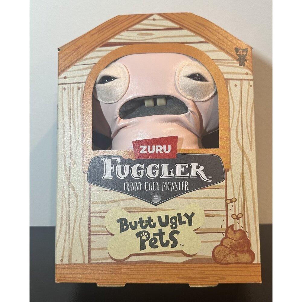 New‎ in Box Zuru Plush Fuggler Butt Ugly Pets Uncladimir Tootin Hairless Rat 9"